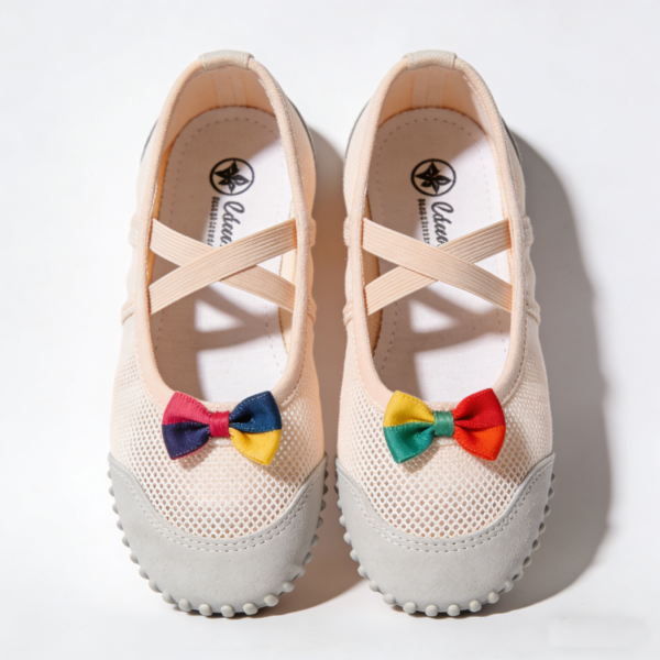 Colorful Bow Ballet Shoes