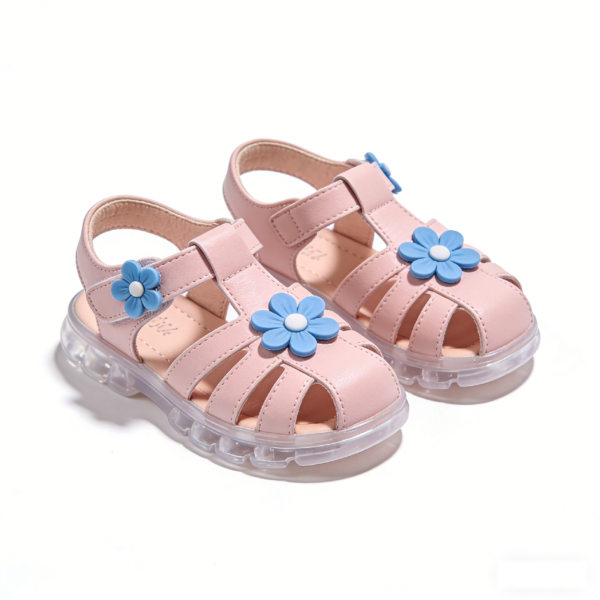Crystal Pink Flower Sandals