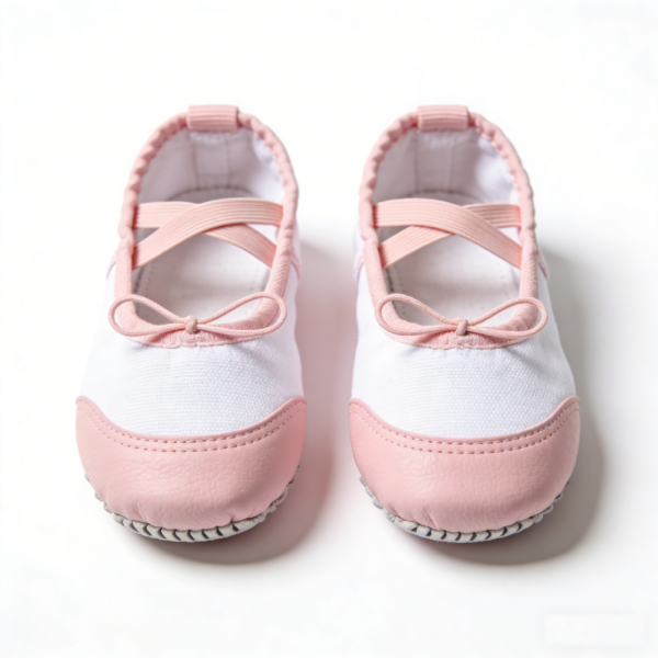 Pink Bow Dance Shoes